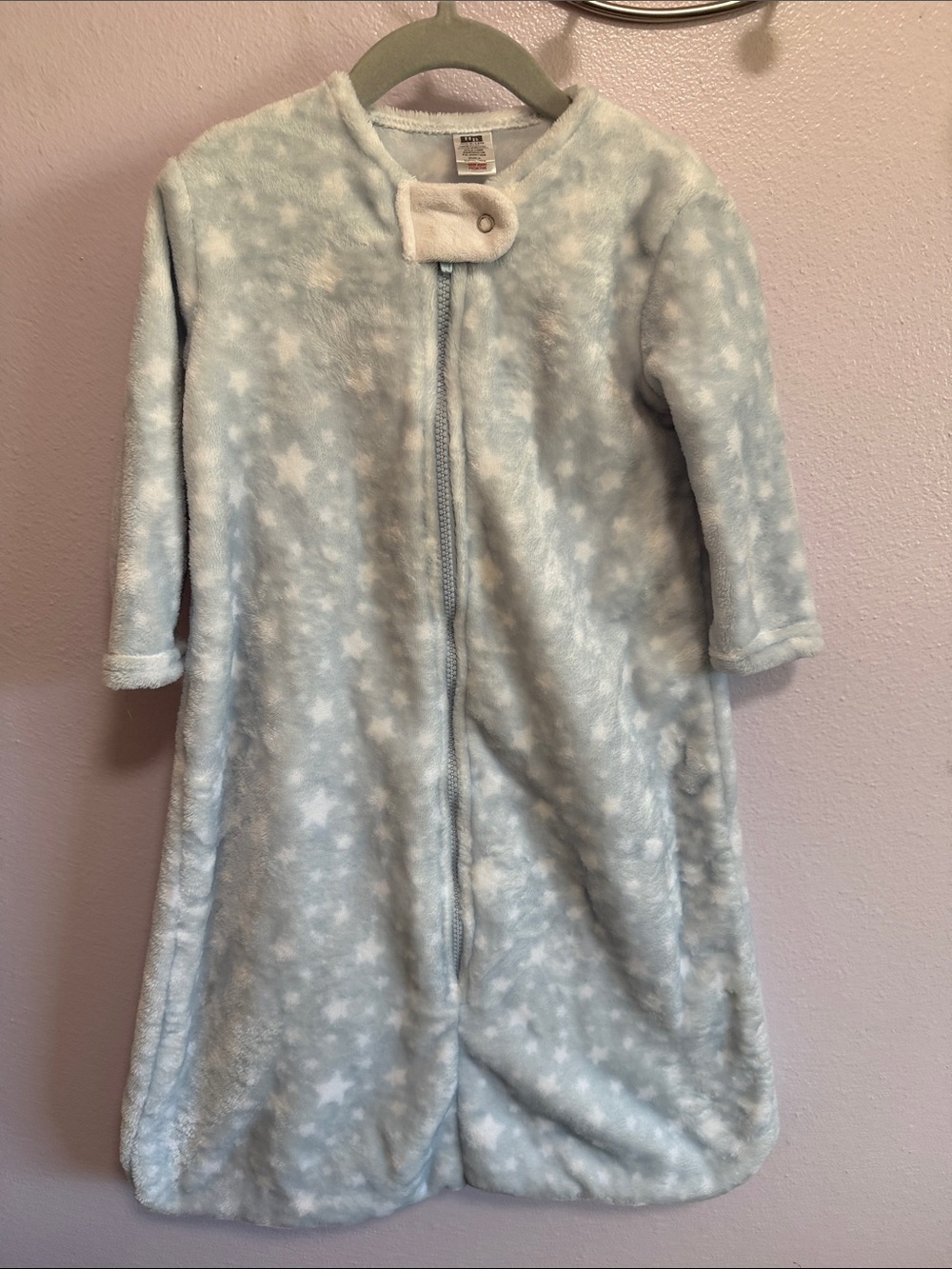 Hudson Baby Light Blue Star-Print Fleece Sleep Sack